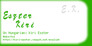 eszter kiri business card